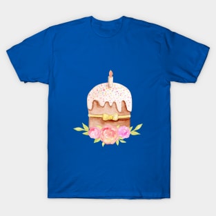 Easter cake with candle T-Shirt